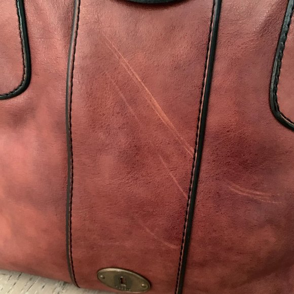 Fossil Vintage Re-issue Leather Brown large tote bag - Picture 5 of 12